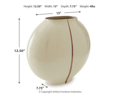 Sheabourne Vase - A2000702 - approximate manufacturer dimensions (supplier image 6)