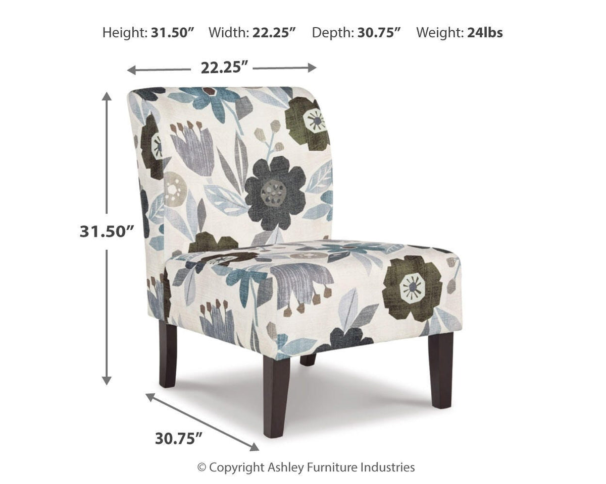 Triptis Accent Chair - A3000074 - approximate manufacturer dimensions (supplier image 6)