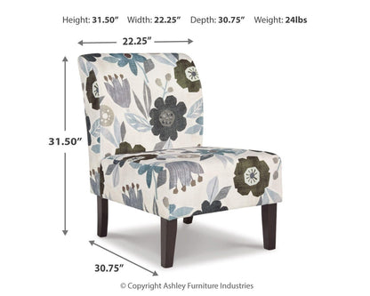 Triptis Accent Chair - A3000074 - approximate manufacturer dimensions (supplier image 6)