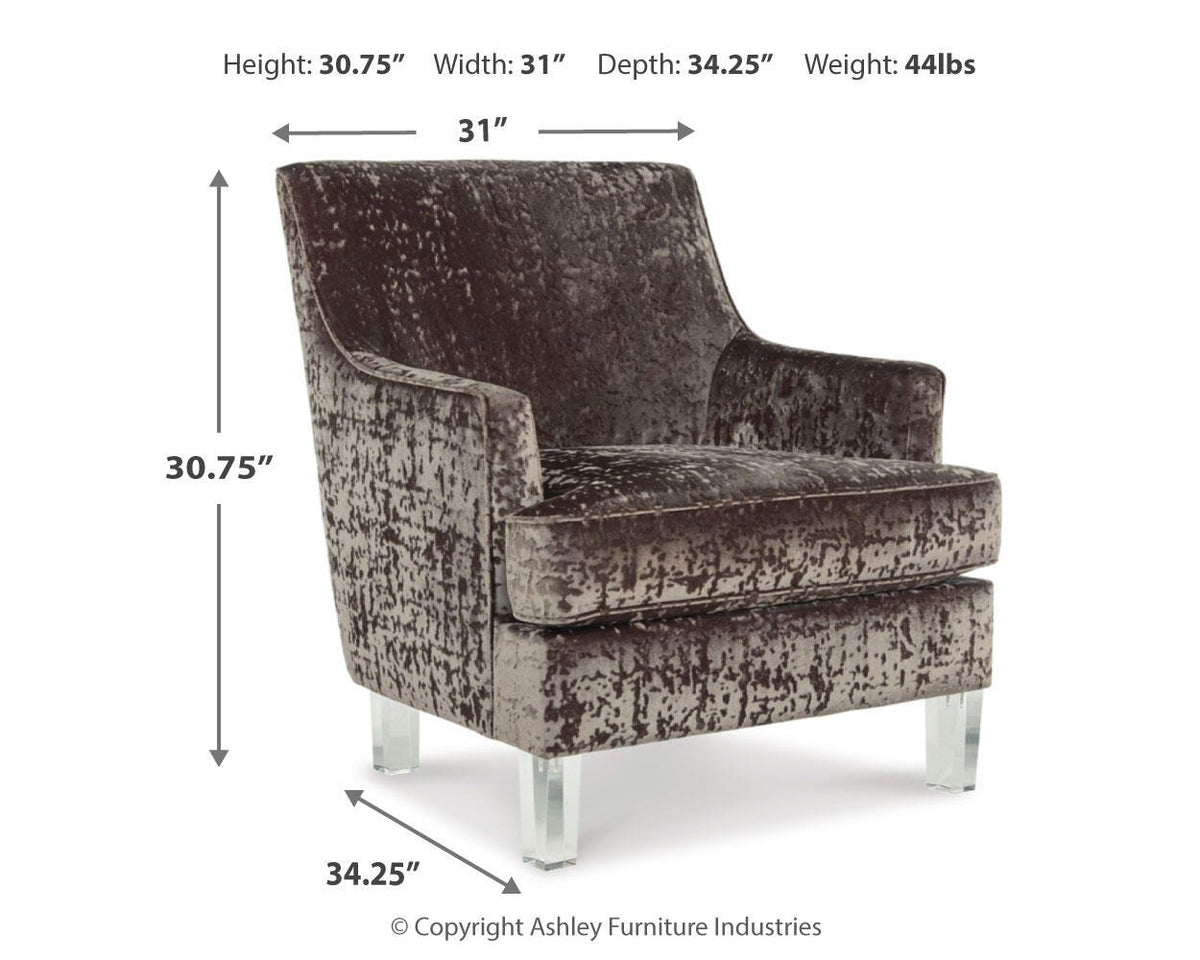 Gloriann Accent Chair - A3000106 - approximate manufacturer dimensions (supplier image 6)