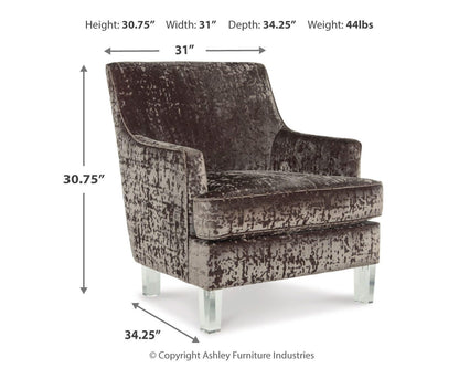 Gloriann Accent Chair - A3000106 - approximate manufacturer dimensions (supplier image 6)