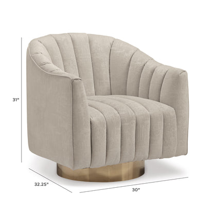 Penzlin Accent Chair - A3000241 - approximate manufacturer dimensions (supplier image 8)