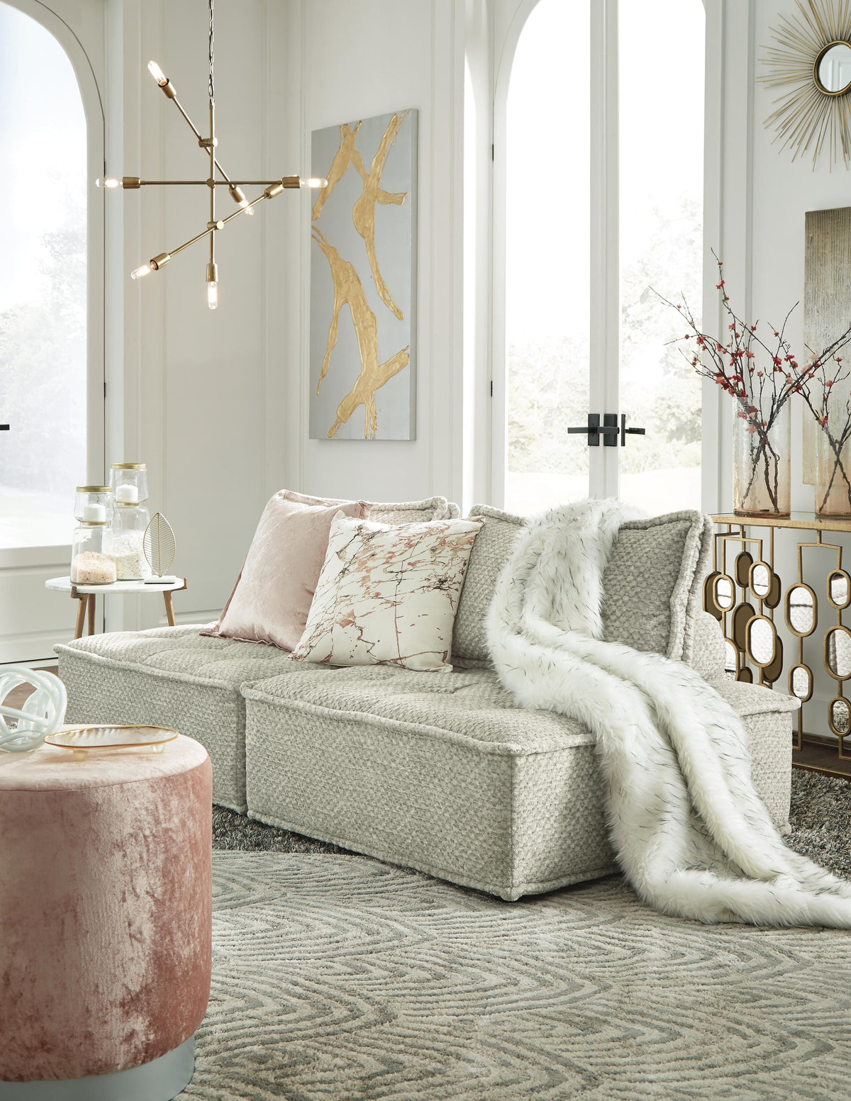 Bales Sectional - A3000244A2 - product view or room setting; complete kit and included component views (supplier image 44)