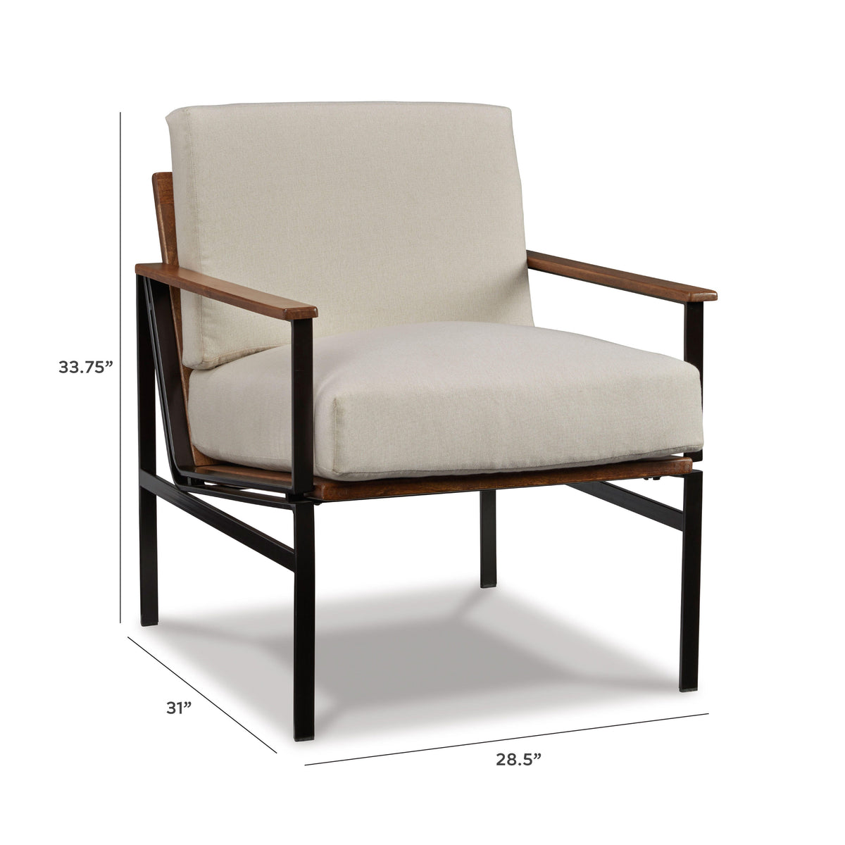 Tilden Accent Chair - A3000271 - approximate manufacturer dimensions (supplier image 6)