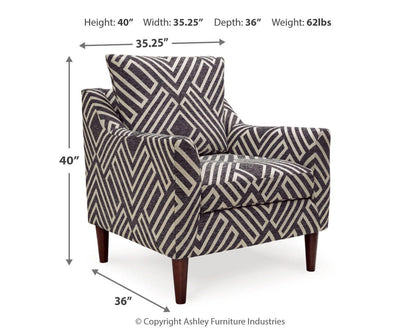 Morrilton Next-Gen Nuvella Accent Chair - A3000641 - approximate manufacturer dimensions (supplier image 7)