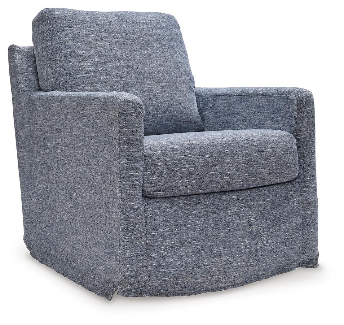Nenana Next-Gen Nuvella Swivel Glider Accent Chair - A3000646 - product view or room setting; only accent chair included (supplier image 8)
