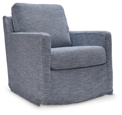 Nenana Next-Gen Nuvella Swivel Glider Accent Chair - A3000646 - product view or room setting; only accent chair included (supplier image 8)