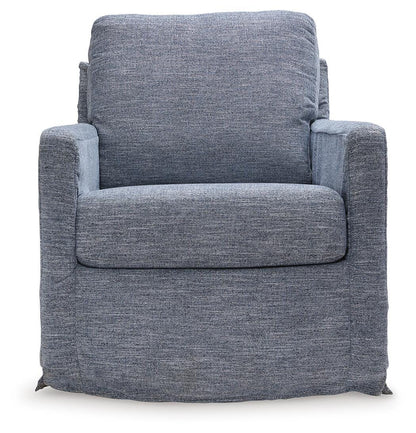 Nenana Next-Gen Nuvella Swivel Glider Accent Chair - A3000646 - product view or room setting; only accent chair included (supplier image 10)