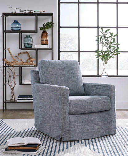 Nenana Next-Gen Nuvella Swivel Glider Accent Chair - A3000646 - product view or room setting; only accent chair included (supplier image 9)