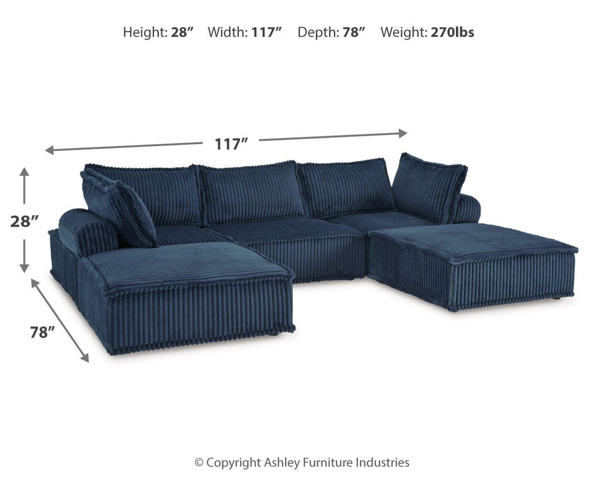 Bales Sectional - A3000662A4 - approximate manufacturer dimensions (supplier image 75)