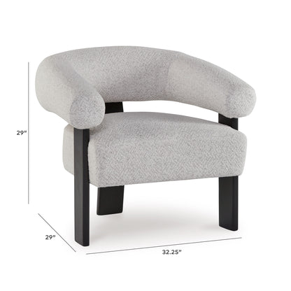 Dultish Accent Chair - A3000668 - approximate manufacturer dimensions (supplier image 7)