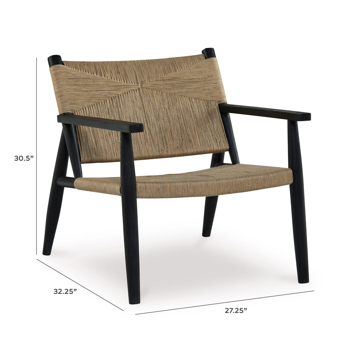 Halfmore Accent Chair - A3000672 - approximate manufacturer dimensions (supplier image 7)