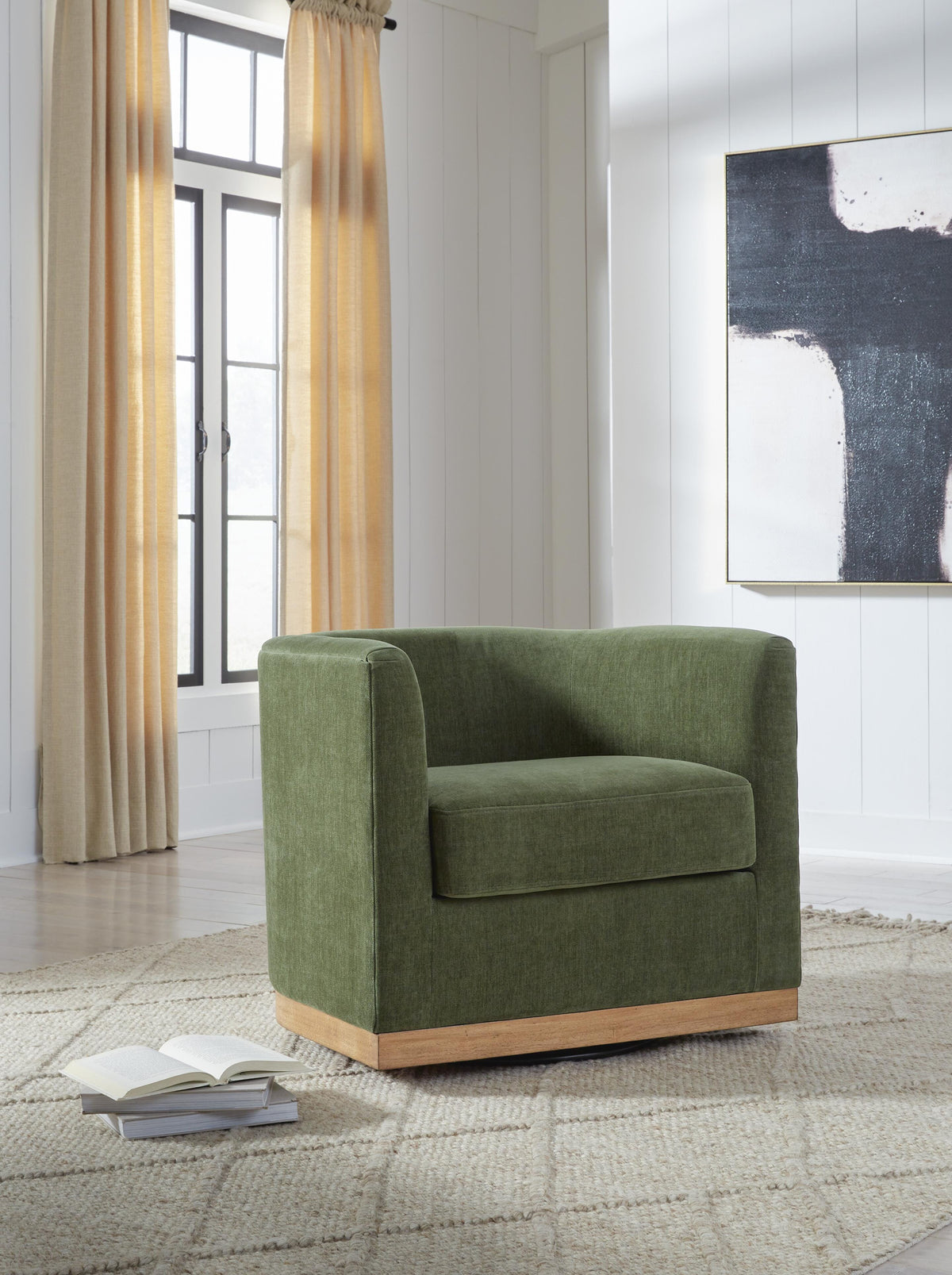 Jersonlow Swivel Accent Chair - A3000696 - product view or room setting; only accent chair included (supplier image 2)