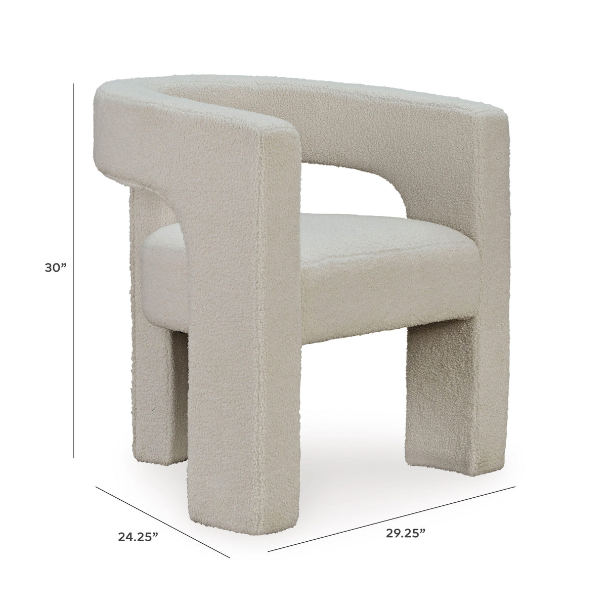 Landick Accent Chair - A3000699 - approximate manufacturer dimensions (supplier image 7)