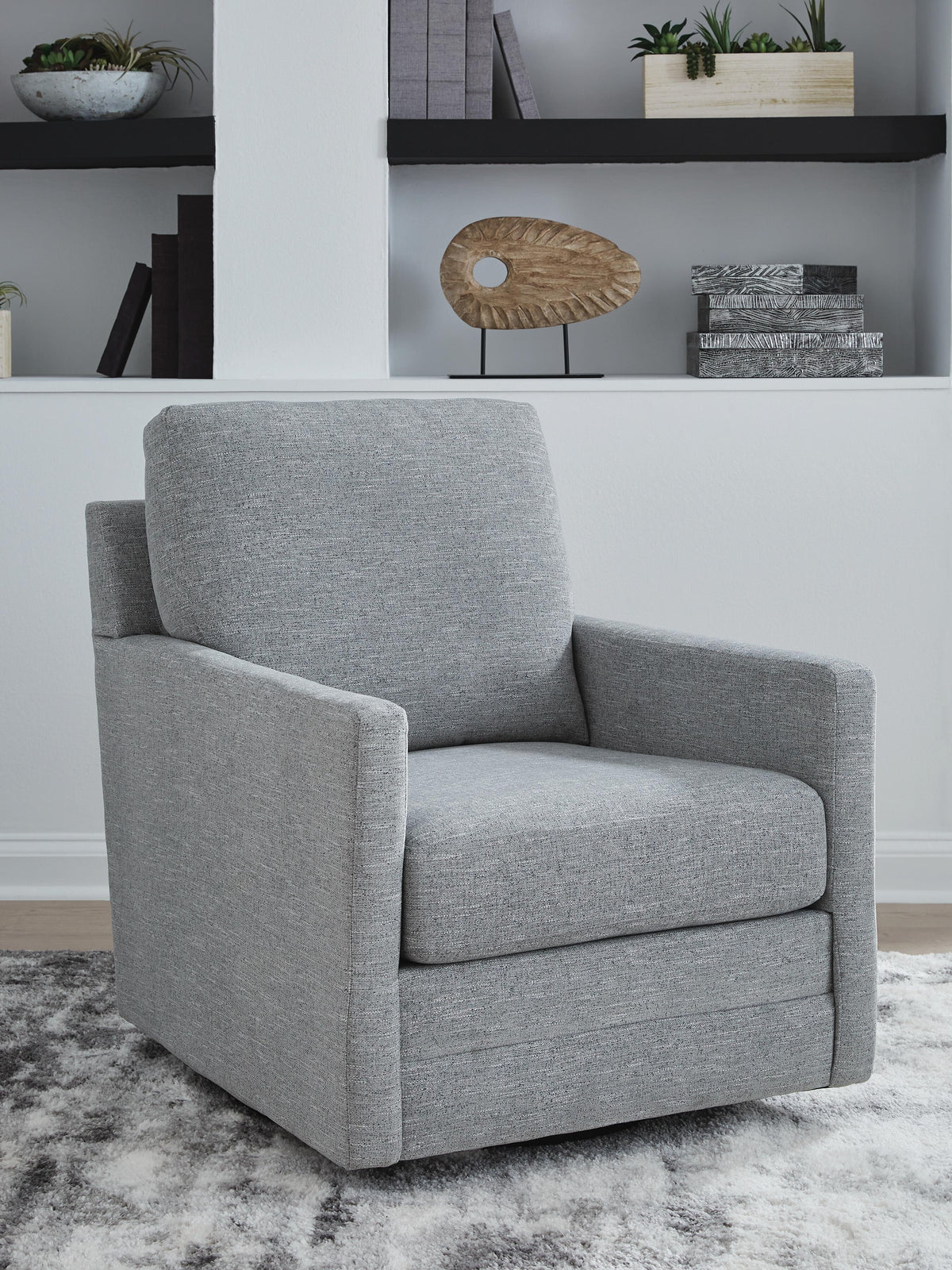 Freybourne Next-Gen Nuvella Swivel Accent Chair - A3000737 - product view or room setting; only accent chair included (supplier image 2)