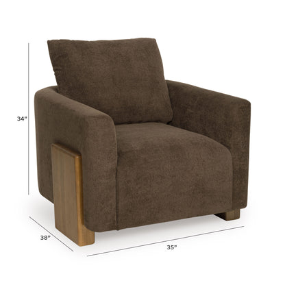 Dairlett Accent Chair - A3000746 - approximate manufacturer dimensions (supplier image 8)