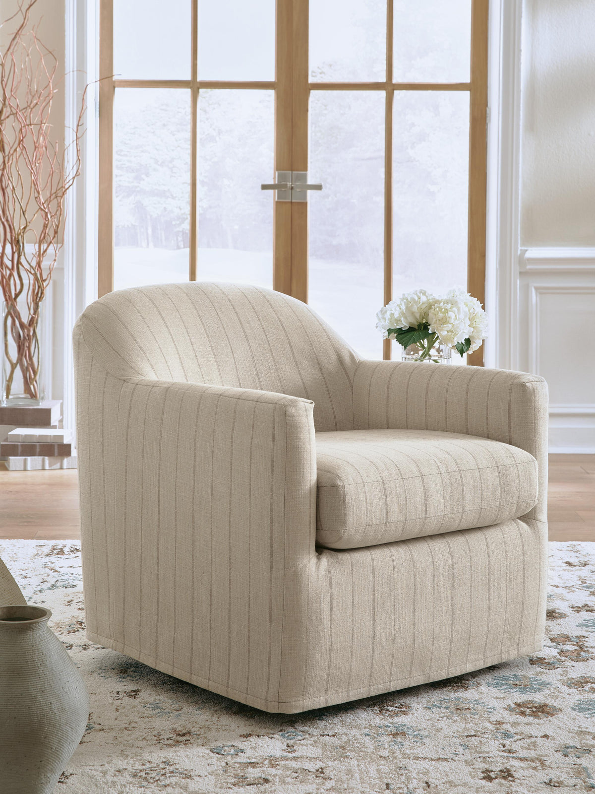 Valwick Swivel Accent Chair - A3000817 - product view or room setting; only accent chair included (supplier image 2)