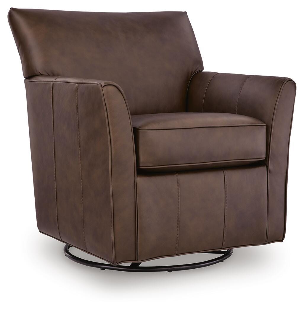Braydunn Swivel Glider Accent Chair - A3000820 - product view or room setting; only accent chair included (supplier image 1)