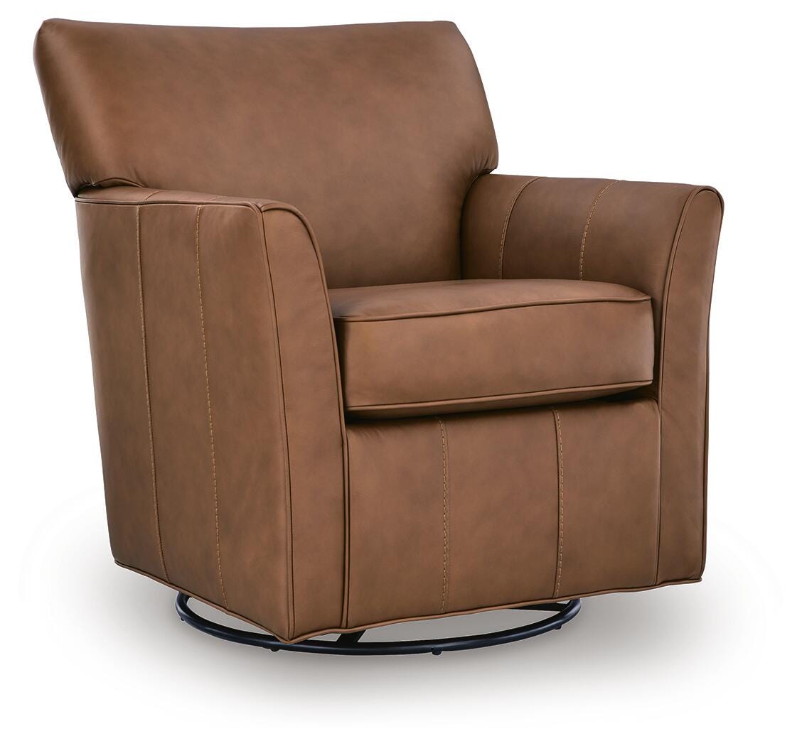 Braydunn Swivel Glider Accent Chair - A3000821 - product view or room setting; only accent chair included (supplier image 8)