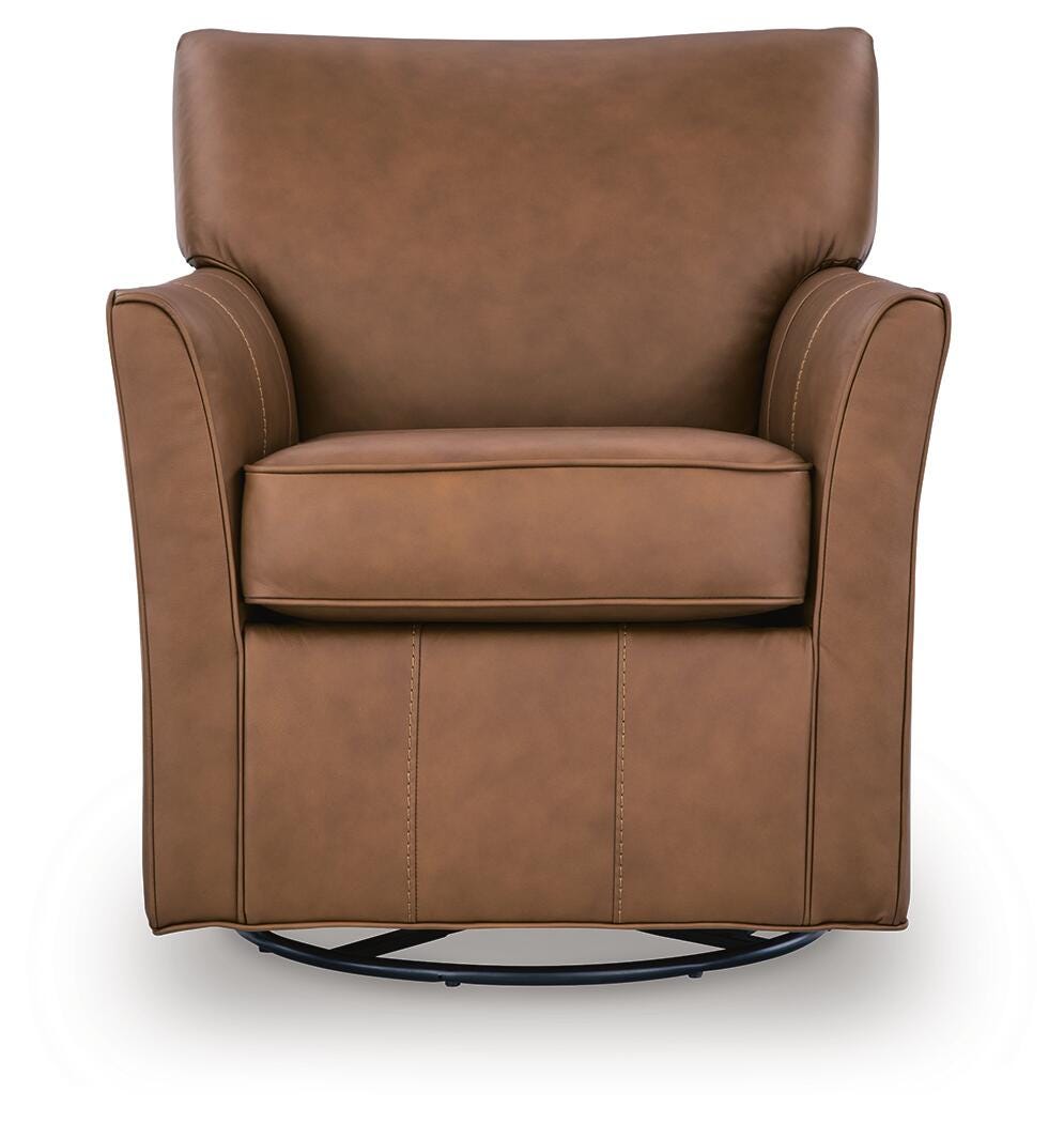 Braydunn Swivel Glider Accent Chair - A3000821 - product view or room setting; only accent chair included (supplier image 10)