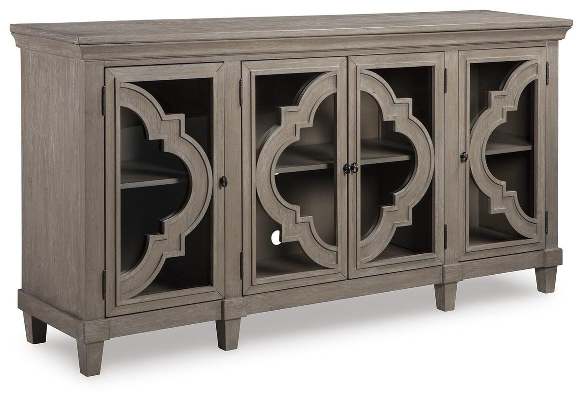 Fossil Ridge Accent Cabinet - A4000037 - product view or room setting; only accent cabinet included (supplier image 1)