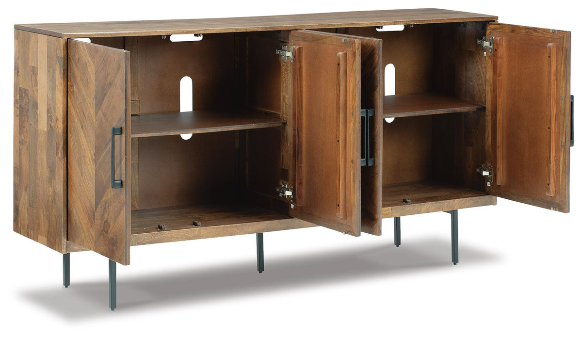 Prattville Accent Cabinet - A4000308 - product view or room setting; only accent cabinet included (supplier image 3)