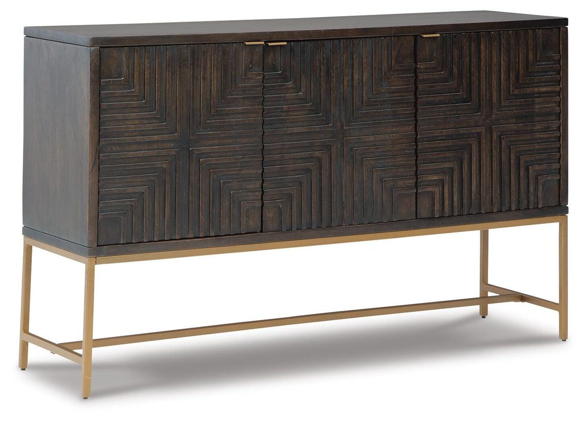 Elinmore Accent Cabinet - A4000316 - product view or room setting; only accent cabinet included (supplier image 1)