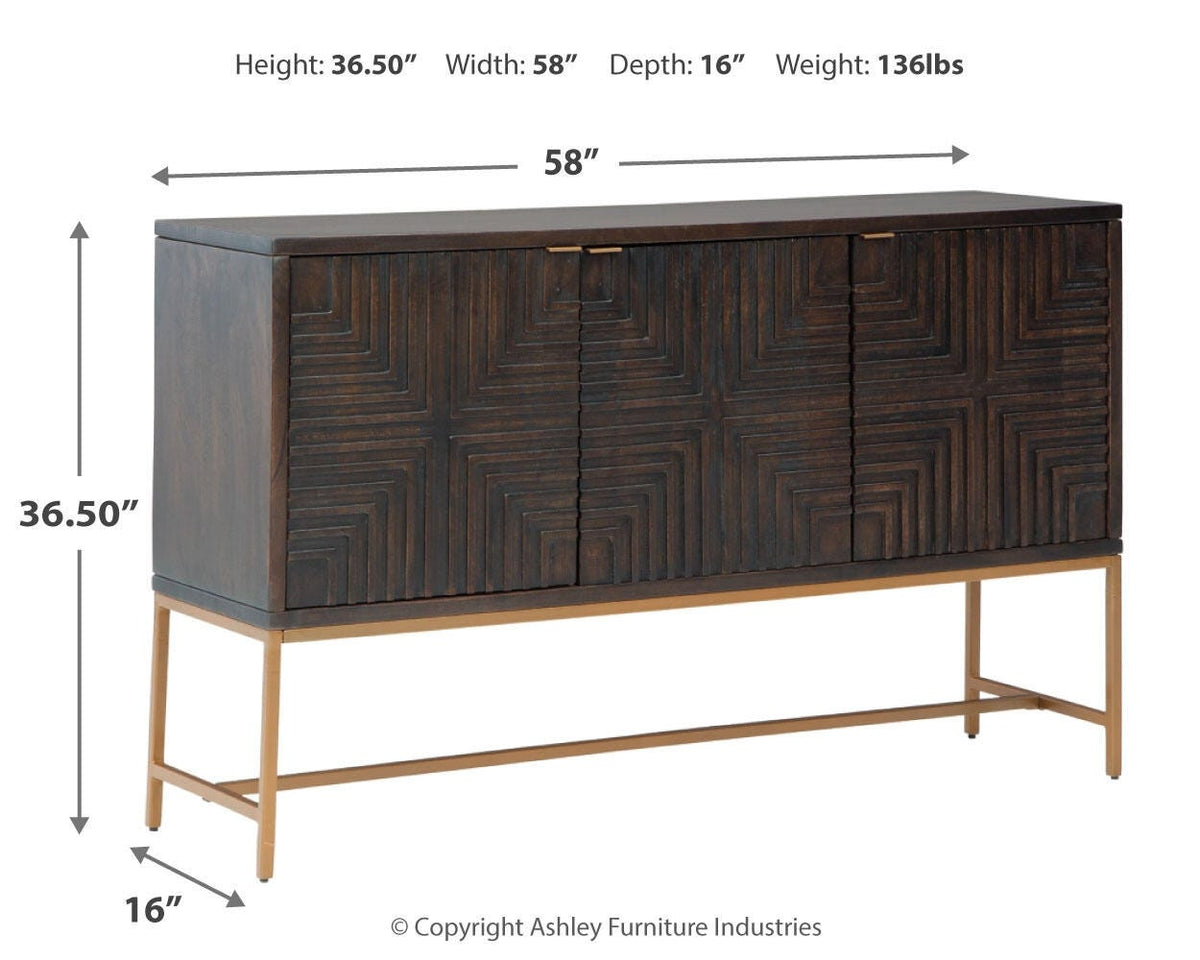 Elinmore Accent Cabinet - A4000316 - approximate manufacturer dimensions (supplier image 9)