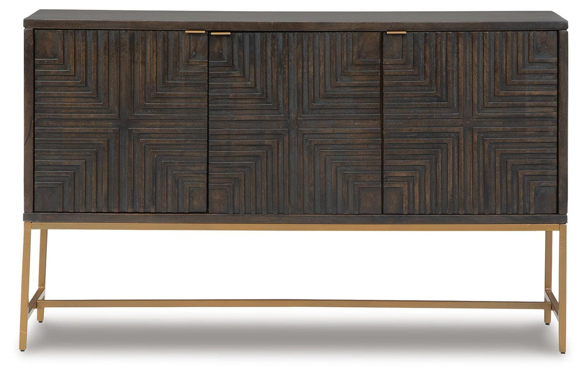 Elinmore Accent Cabinet - A4000316 - product view or room setting; only accent cabinet included (supplier image 3)