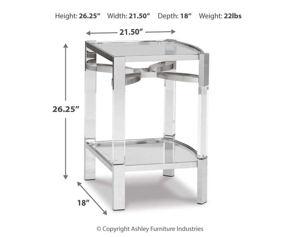 Chaseton Accent Table - A4000334 - approximate manufacturer dimensions (supplier image 6)