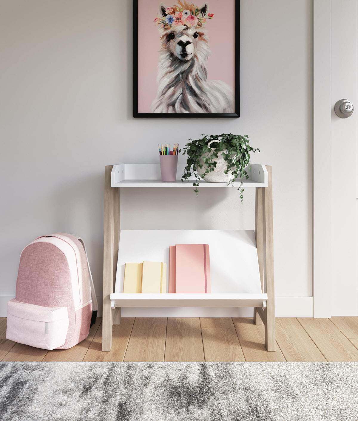 Blariden Small Bookcase - A4000361 - product view or room setting; only bookcase included (supplier image 2)