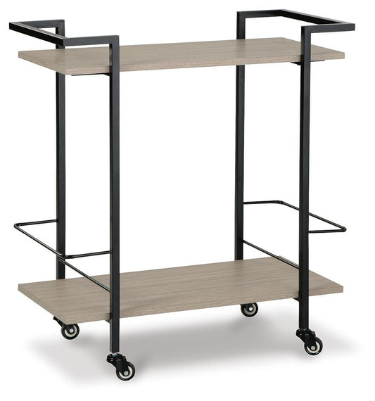 Waylowe Bar Cart - A4000389 - product view or room setting; only bar cart included (supplier image 1)