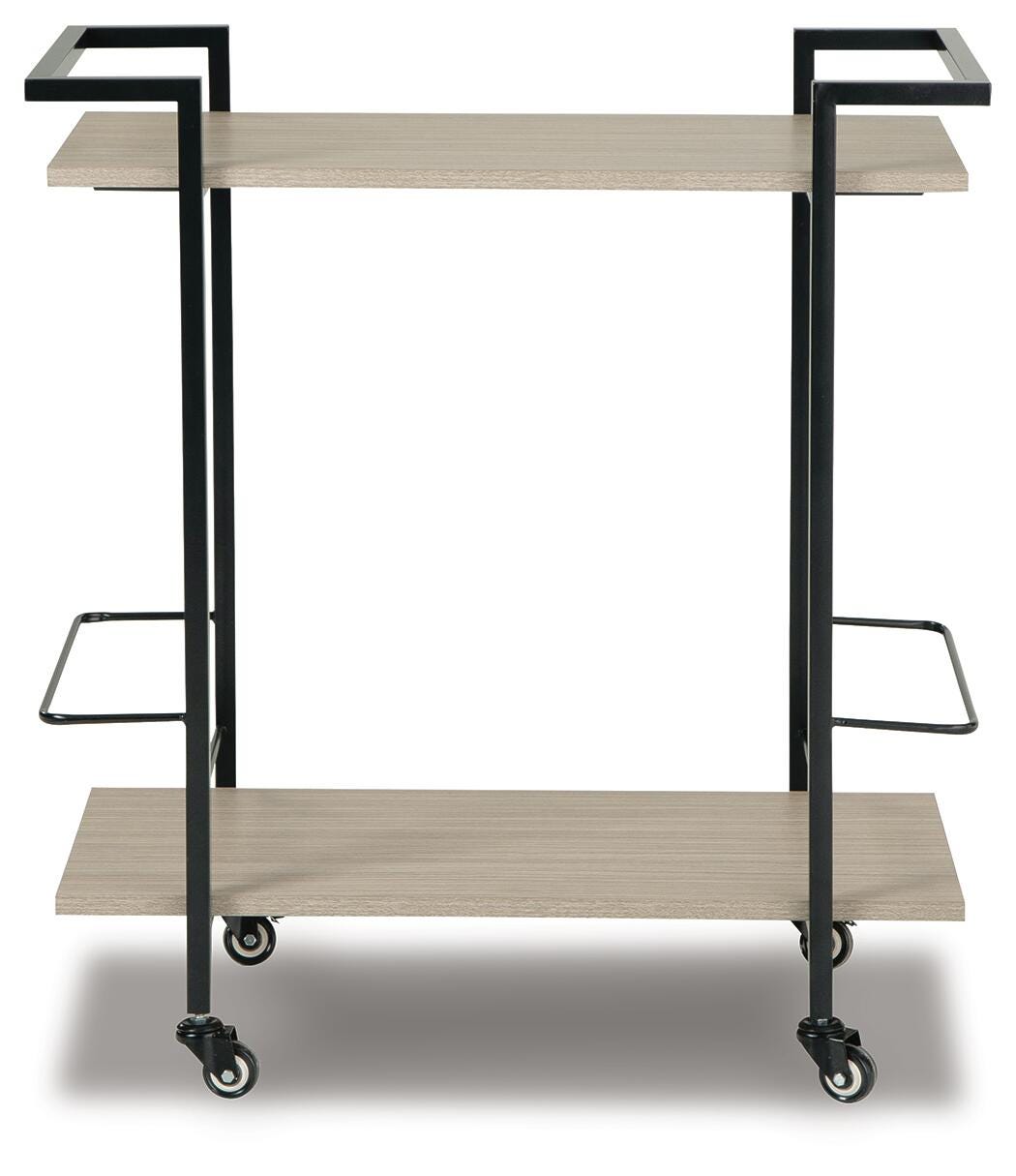 Waylowe Bar Cart - A4000389 - product view or room setting; only bar cart included (supplier image 3)