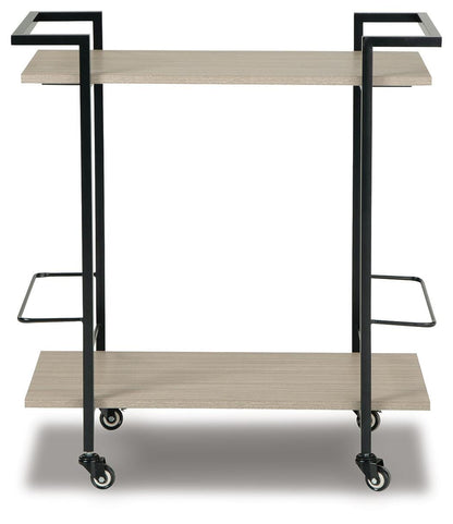 Waylowe Bar Cart - A4000389 - product view or room setting; only bar cart included (supplier image 3)