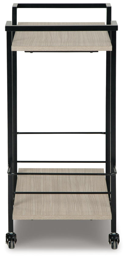 Waylowe Bar Cart - A4000389 - product view or room setting; only bar cart included (supplier image 4)