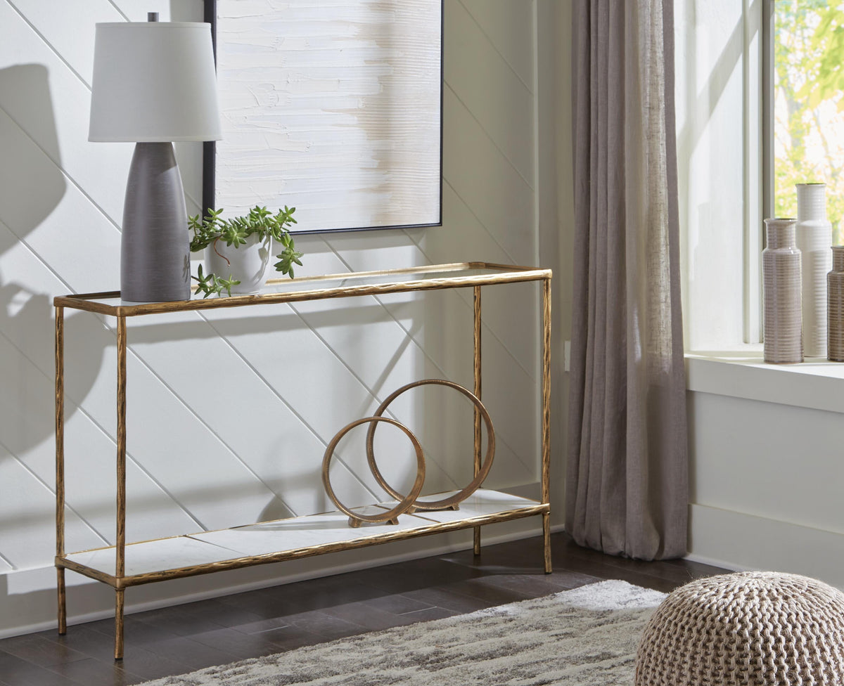 Ryandale Console Sofa Table - A4000443 - product view or room setting; only console table included (supplier image 2)
