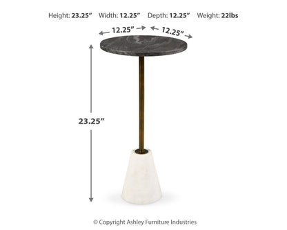 Caramont Accent Table - A4000540 - approximate manufacturer dimensions (supplier image 6)