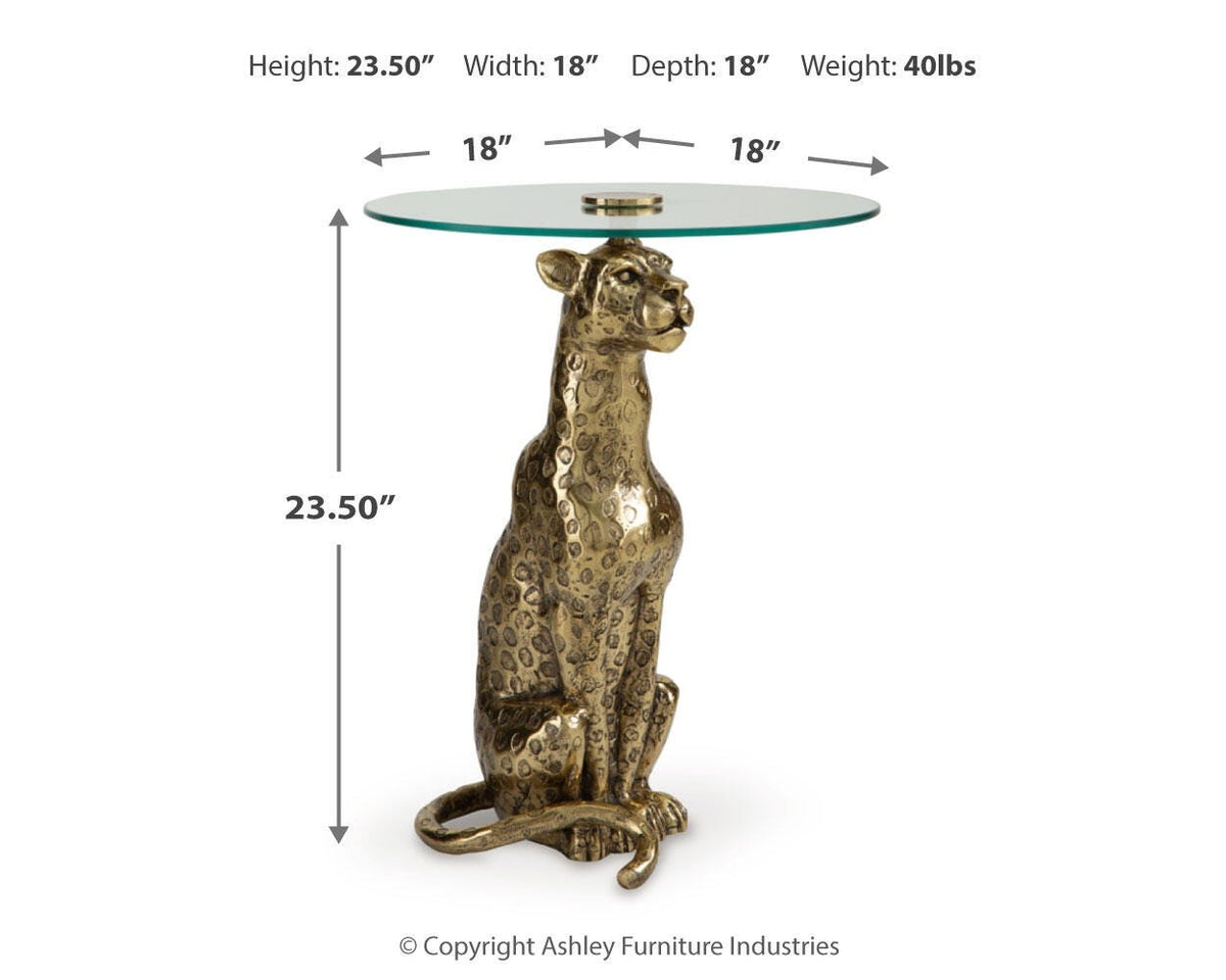 Vallain Accent Table - A4000605 - approximate manufacturer dimensions (supplier image 7)