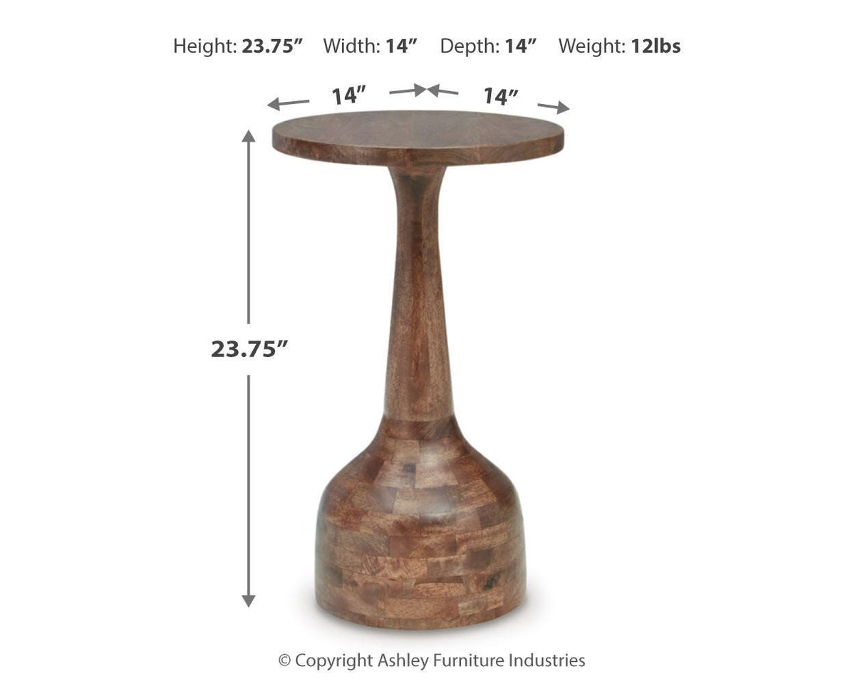 Joville Accent Table - A4000627 - approximate manufacturer dimensions (supplier image 6)