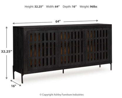 Vallisburg Accent Cabinet - A4000644 - approximate manufacturer dimensions (supplier image 10)