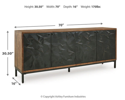 Dorannby Accent Cabinet - A4000649 - approximate manufacturer dimensions (supplier image 10)