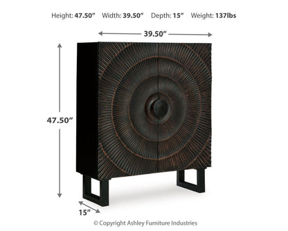 Fosterman Accent Cabinet - A4000660 - approximate manufacturer dimensions (supplier image 9)