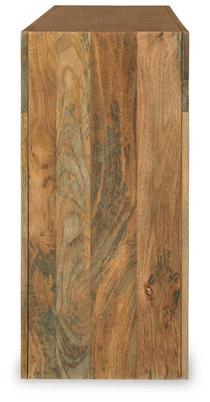 Luzmanacy Console Sofa Table - A4000664 - product view or room setting; only console table included (supplier image 4)
