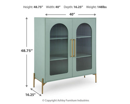 Adwen Accent Cabinet - A4000665 - approximate manufacturer dimensions (supplier image 9)