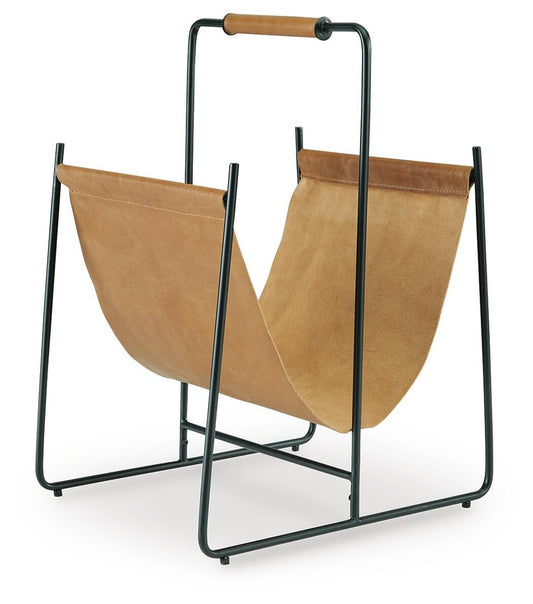 Faronworth Magazine Rack - A4000668 - product view or room setting; only magazine rack included (supplier image 1)