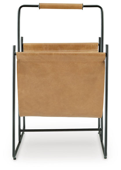 Faronworth Magazine Rack - A4000668 - product view or room setting; only magazine rack included (supplier image 4)
