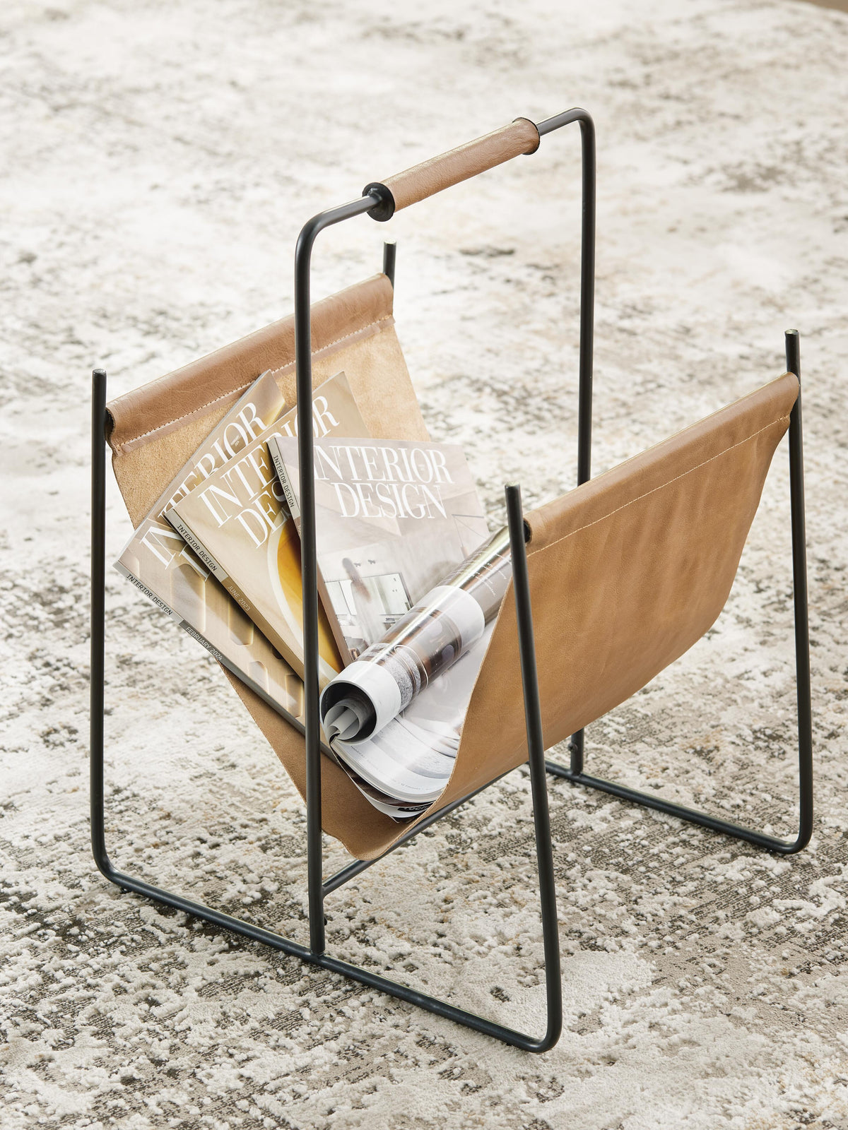Faronworth Magazine Rack - A4000668 - product view or room setting; only magazine rack included (supplier image 2)