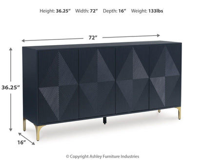 Loirwick Accent Cabinet - A4000677 - approximate manufacturer dimensions (supplier image 11)