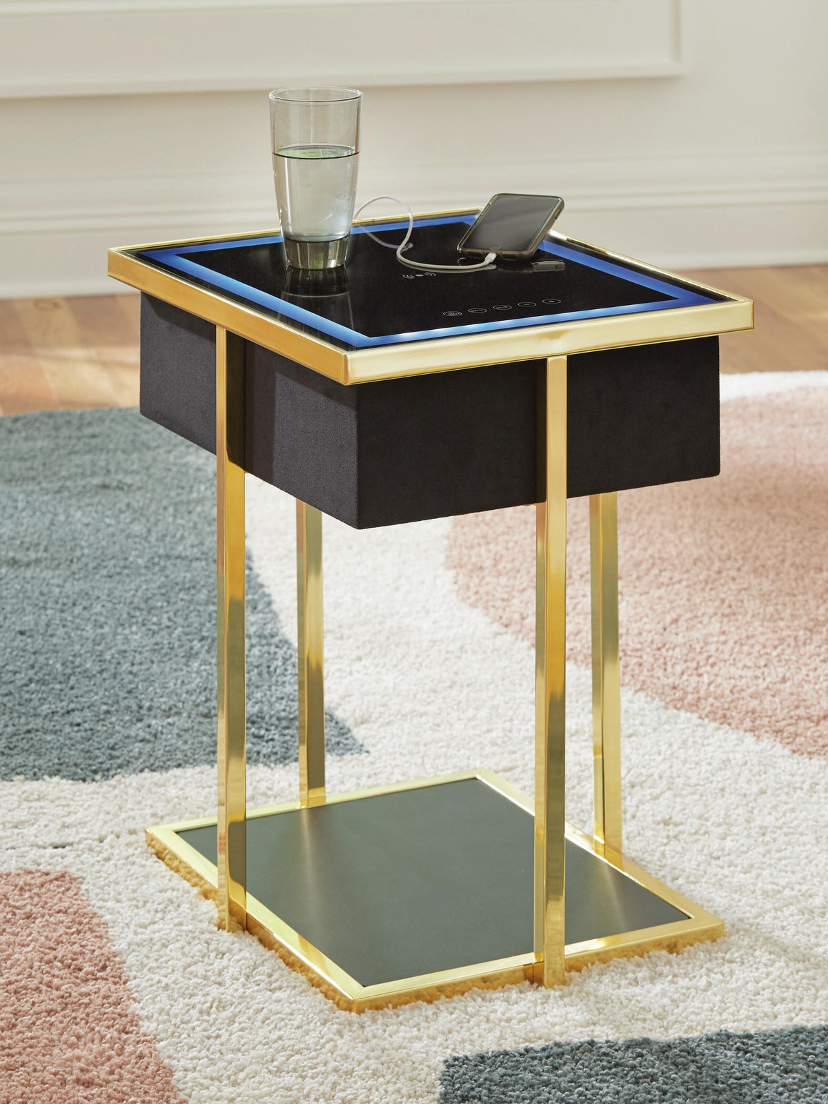 Rexwell Accent Table with Speaker - A4000681 - product view or room setting; only end table included (supplier image 2)
