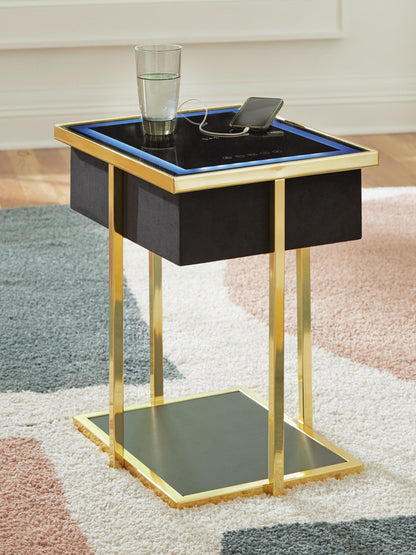 Rexwell Accent Table with Speaker - A4000681 - product view or room setting; only end table included (supplier image 2)